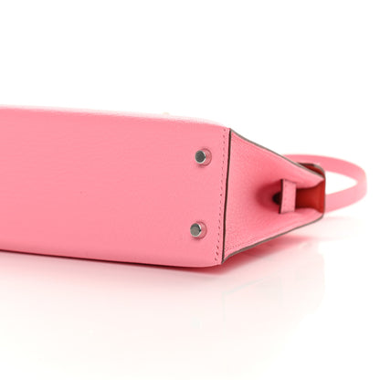 Hermes Chevre Mysore Verso Mini Kelly Sellier 20 Rose Confetti Sanguine 11 of 12