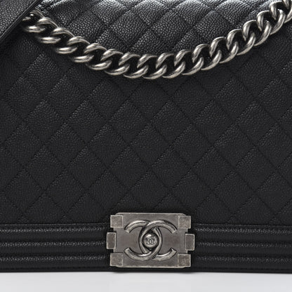 Chanel Caviar Quilted New Medium Boy Flap Black 11 of 12