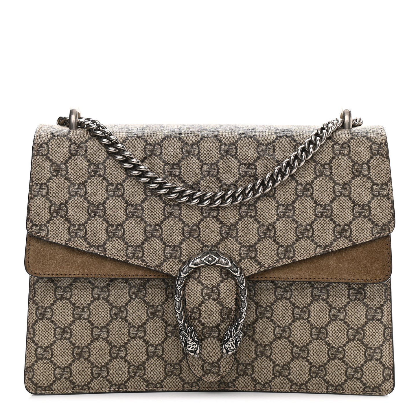 GG Supreme Monogram Medium Dionysus Shoulder Bag Taupe