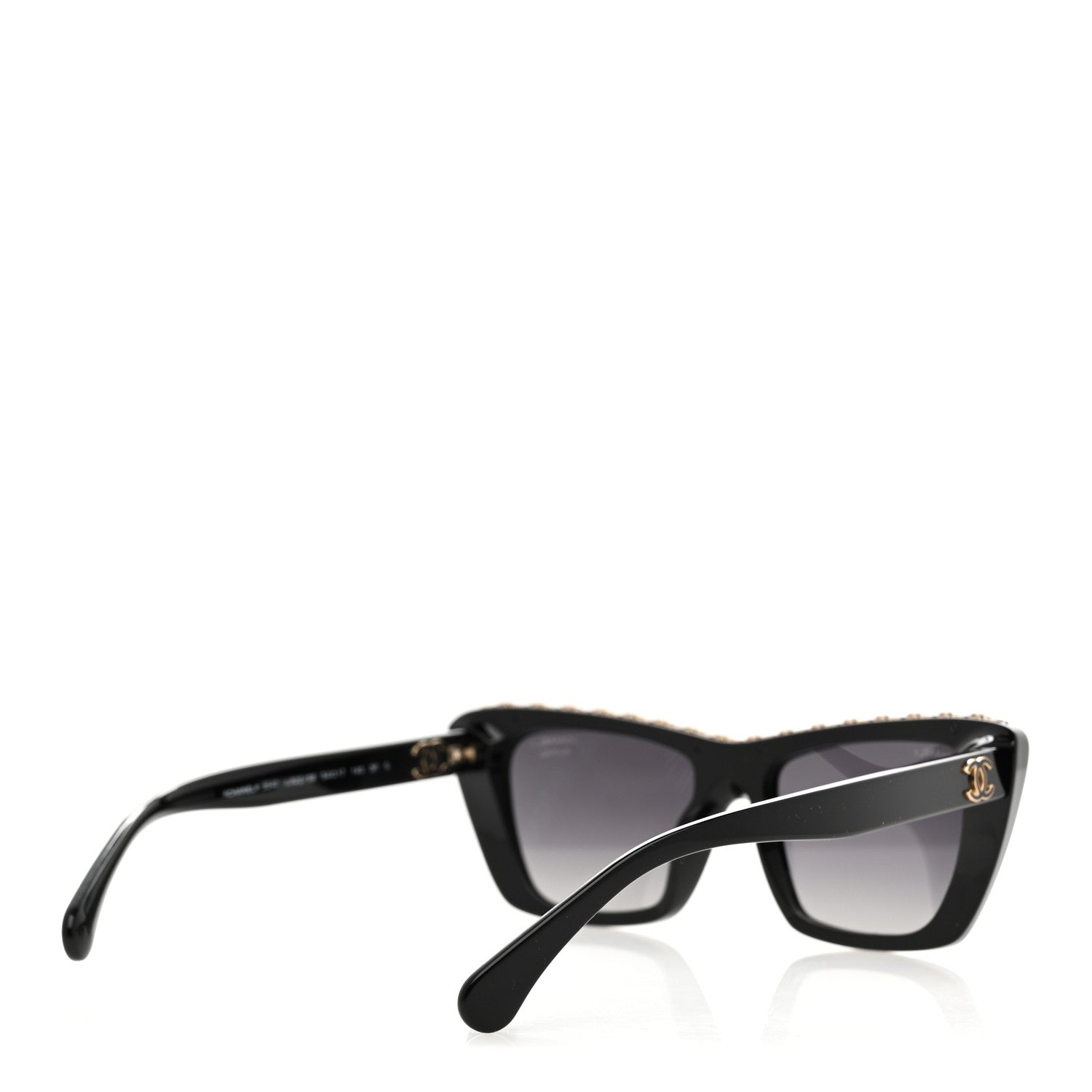 Chanel Acetate Butterfly Sunglasses 5540 Black 4 of 8