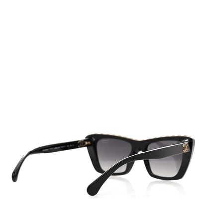 Chanel Acetate Butterfly Sunglasses 5540 Black 4 of 8
