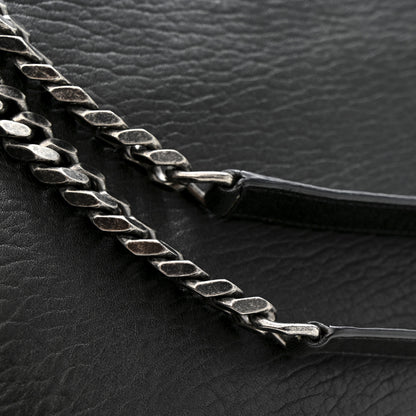 Saint Laurent Grained Lambskin Monogram Oversized Niki Chain Satchel Black 13 of 15