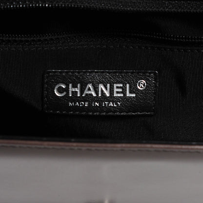 Chanel Glazed Calfskin Large Boy Flap Black Brown 7 of 8