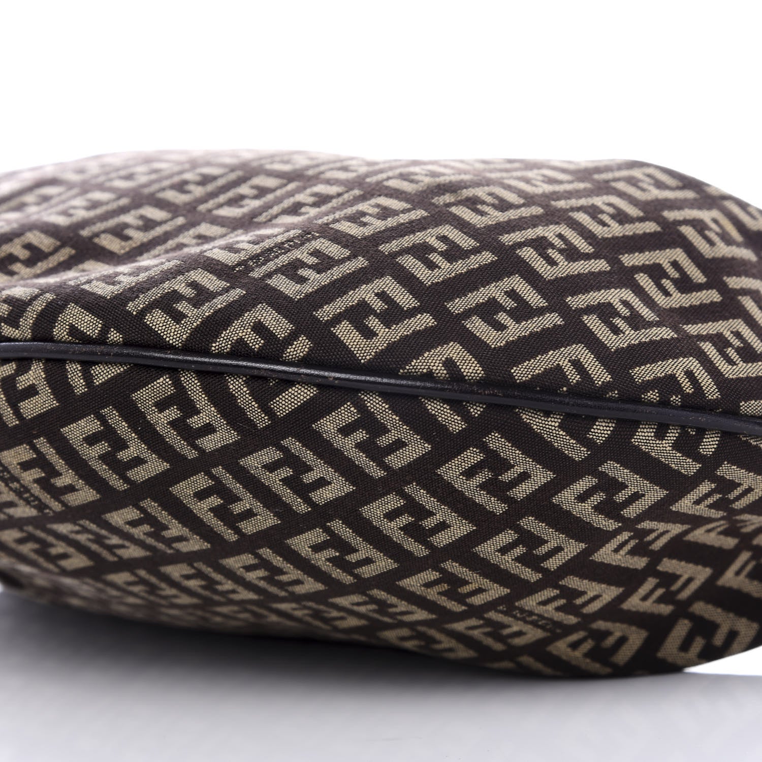Fendi Zucchino Vitello Medium Chef Hobo Testa di Moro Beige 7 of 8