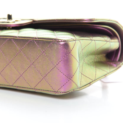 Chanel Iridescent Lambskin Quilted Medium Double Flap Purple 10 of 11