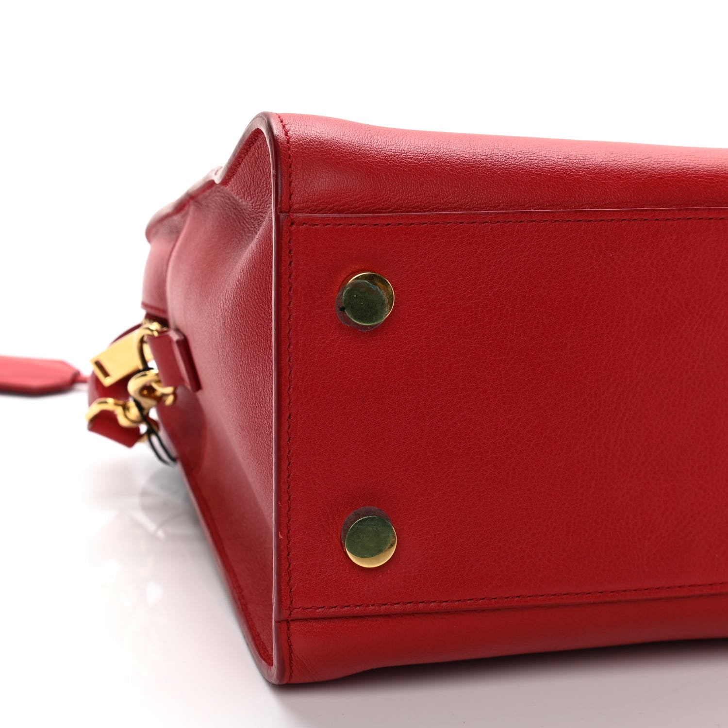 Saint Laurent Calfskin Small Monogram Cabas Red 9 of 10