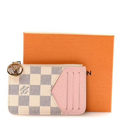 Louis Vuitton Damier Azur Zipped Romy Card Holder  Rose Ballerine 7 of 7
