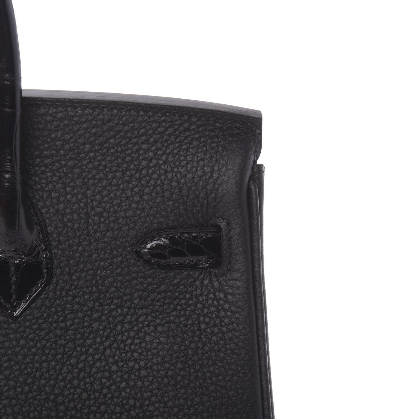 Togo Shiny Niloticus Crocodile Birkin Touch 25 Black