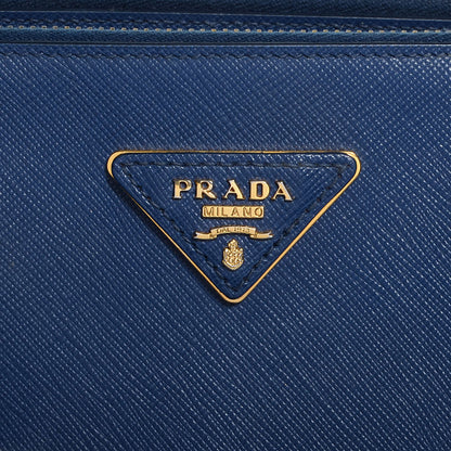 Prada Saffiano Lux Medium Double Zip Tote Bluette 12 of 12