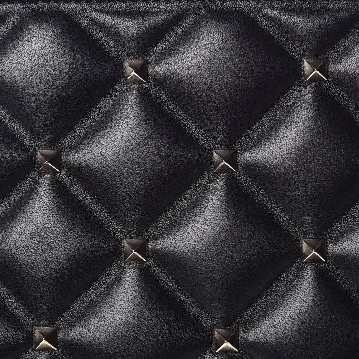 Nappa Small Candystud Zip Pouch Black