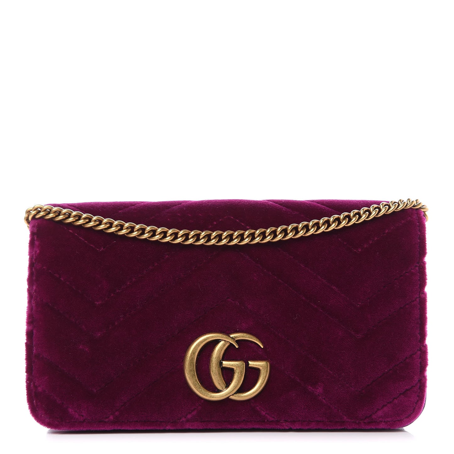 Velvet Matelasse GG Marmont Mini Bag Fuchsia Violet Cyclamen