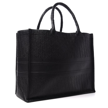 Christian Dior Oblique Calfskin Embossed Book Tote Black 3 of 10
