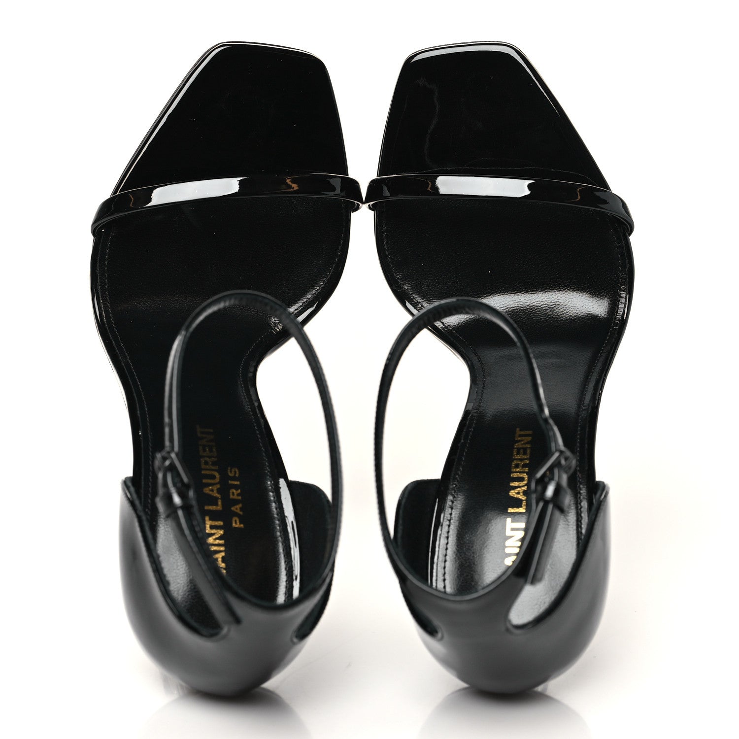 Saint Laurent Vernice Chiffon Opyum 110 Sandals 36.5 Black 2 of 10