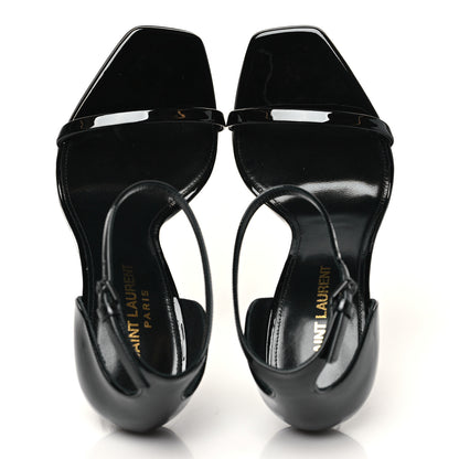 Saint Laurent Vernice Chiffon Opyum 110 Sandals 36.5 Black 2 of 10