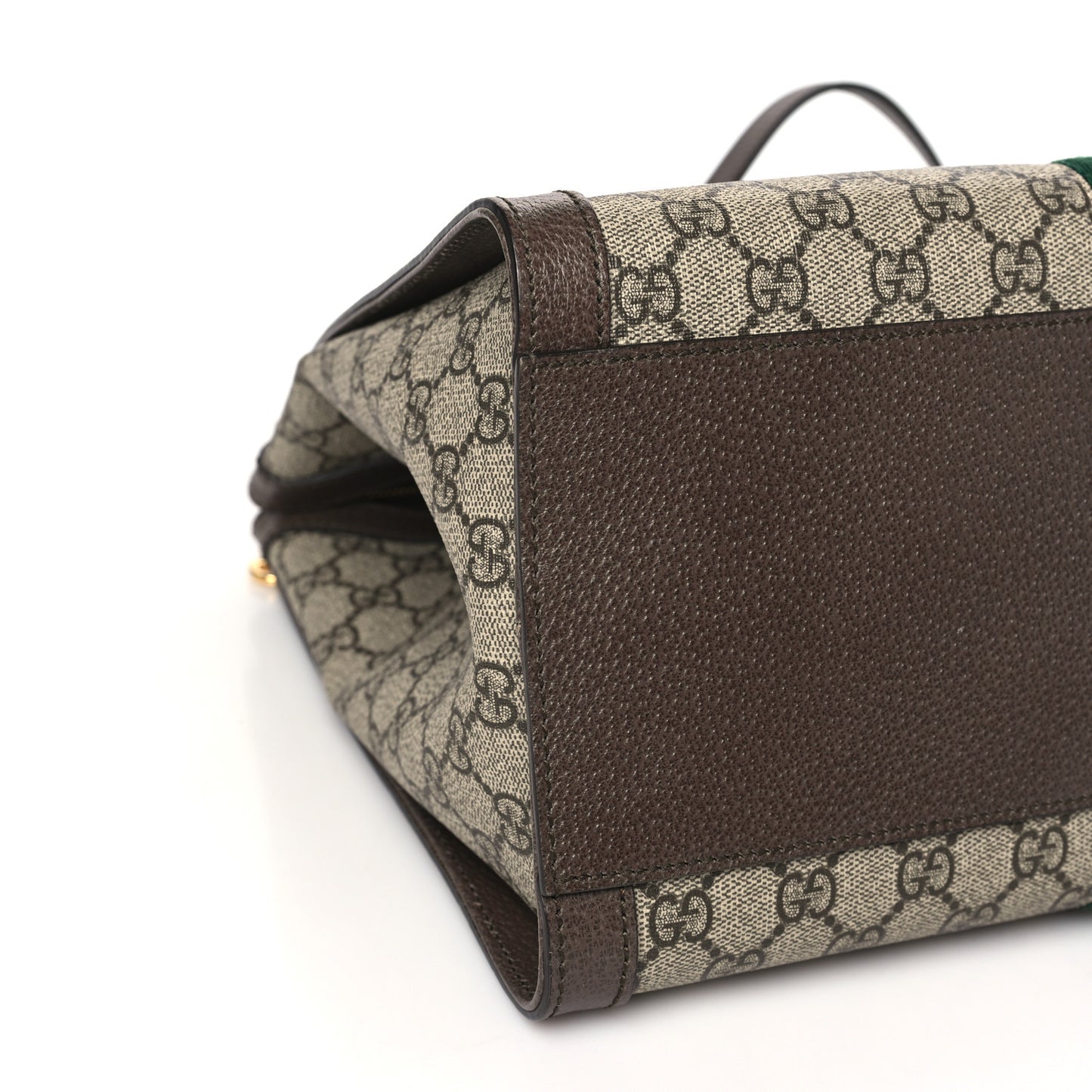 GG Supreme Monogram Web Medium Ophidia Tote Bag Brown