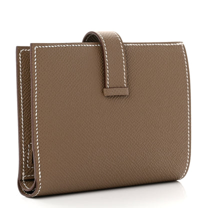 Hermes Epsom Bearn Compact Wallet Etoupe 3 of 7