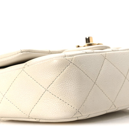 Chanel Caviar Quilted Mini Sweetheart Flap White 9 of 15