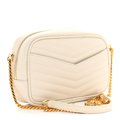 Saint Laurent Grain De Poudre Matelasse Monogram Mini Lou Camera Bag Crema Soft 3 of 9