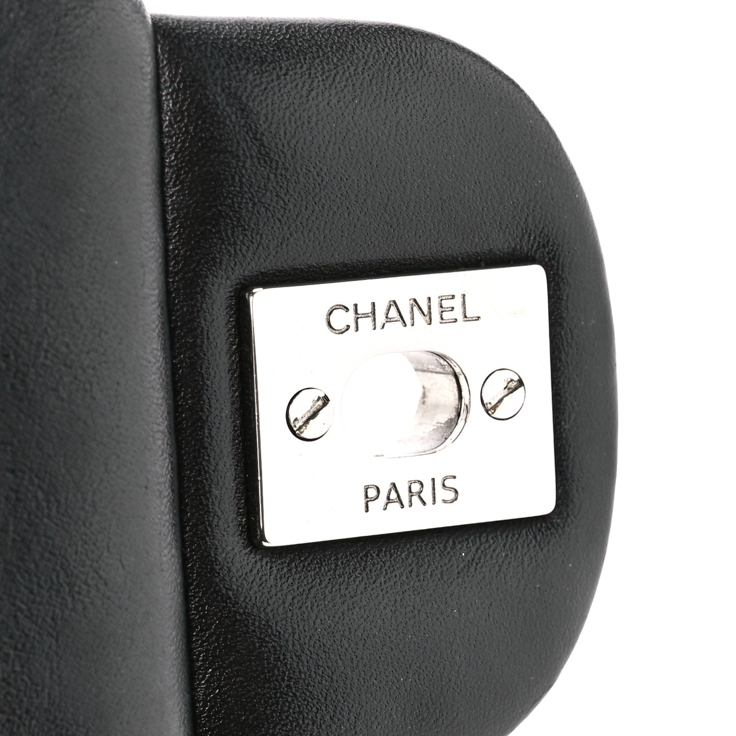 Patent Calfskin Quilted Mini Square Flap Black