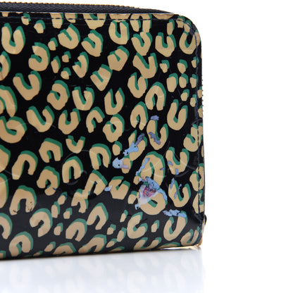 Louis Vuitton Vernis Leopard Zippy Wallet Blue Infini 6 of 7