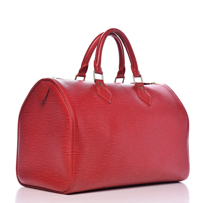 Louis Vuitton Epi Speedy 30 Rouge 3 of 19