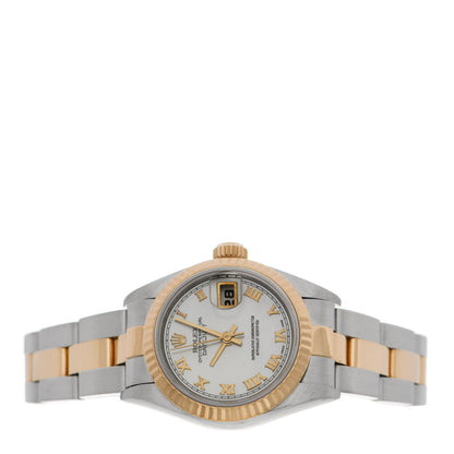 Rolex Stainless Steel 18K Yellow Gold Mother of Pearl 26mm Oyster Perpetual Datejust Watch 69173 2 of 5