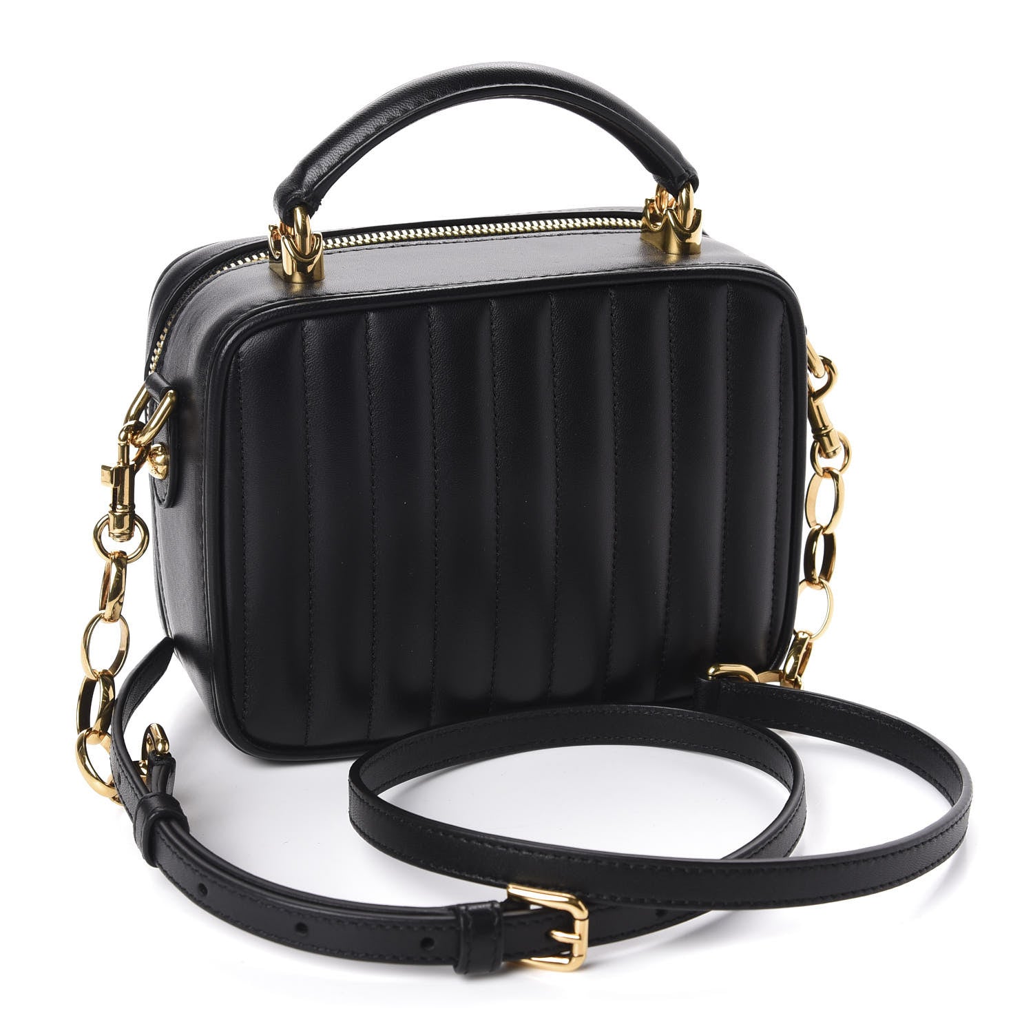 Dolce & Gabbana Nappa Quilted DG Top Handle Bag Black 2 of 8
