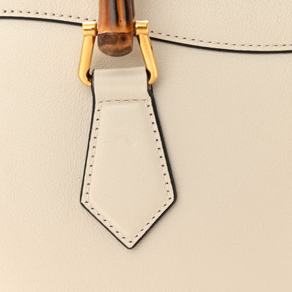 Gucci Wonka Grain Calfskin Small Diana Tote Bag Mystic White Cuir 12 of 13