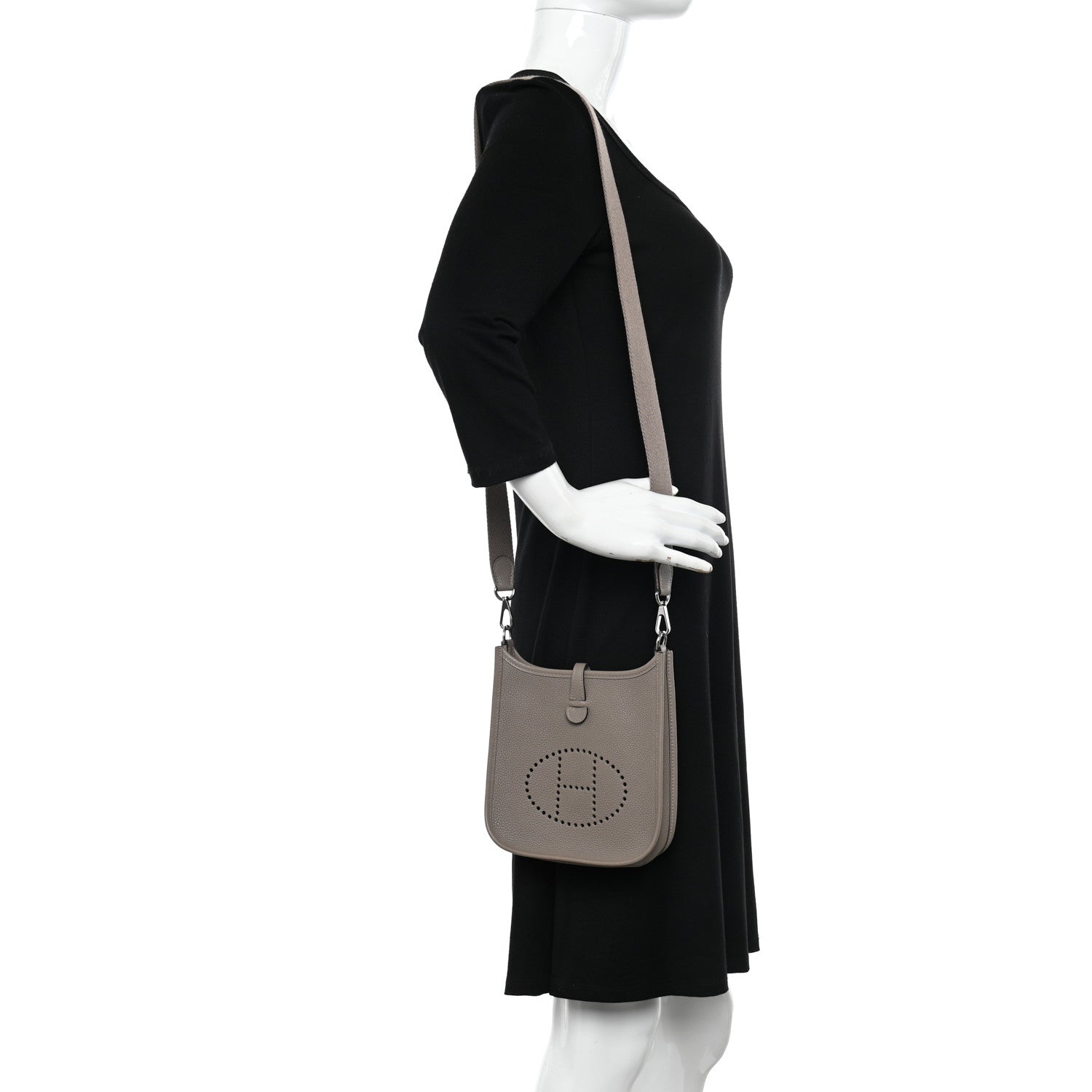 Hermes Taurillon Maurice Evelyne TPM Gris Asphalte 2 of 10
