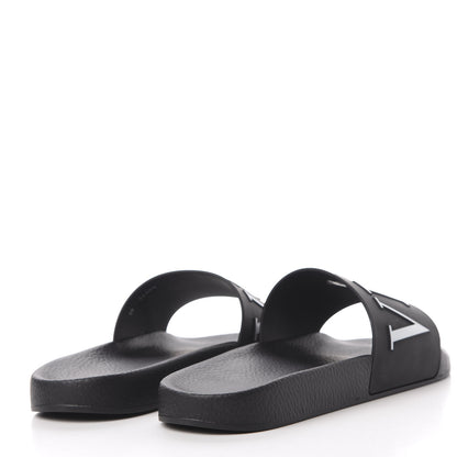 Valentino Garavani Rubber Mens VLTN Pool Slide Sandals 45 Black 4 of 10