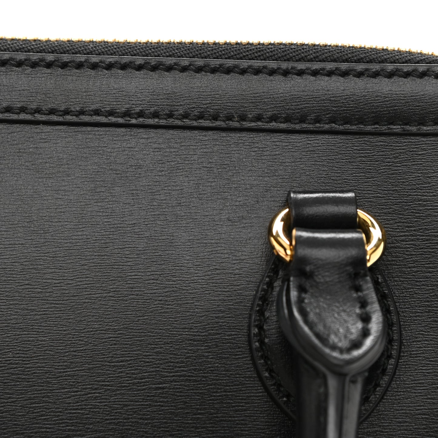 Boarded Plutone Calfskin Small Horsebit 1955 Top Handle Bag Black