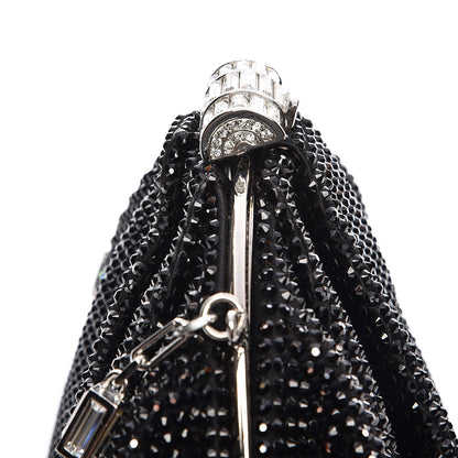Judith Leiber Swarovski Crystal Kisslock Clutch Black Silver 8 of 10