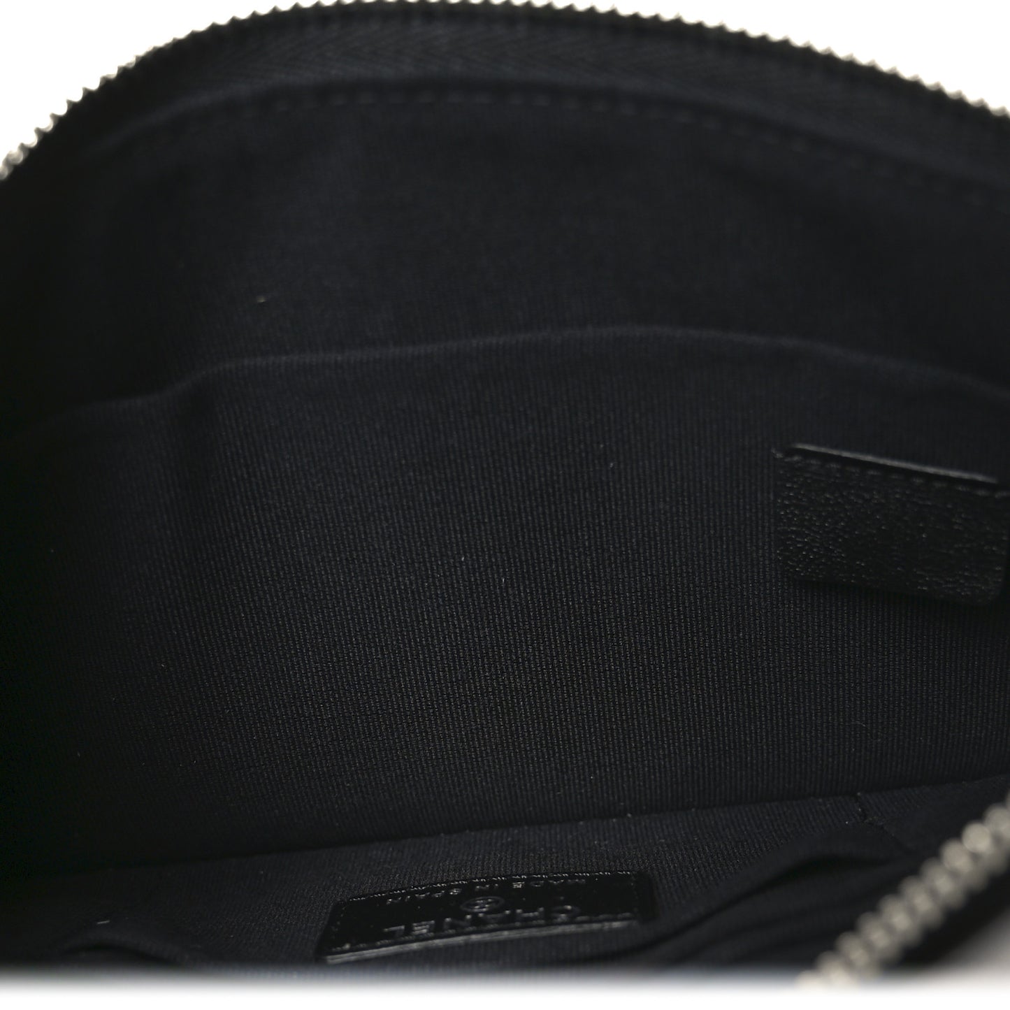 Lambskin Quilted Crystal Star Cosmetic Case Black