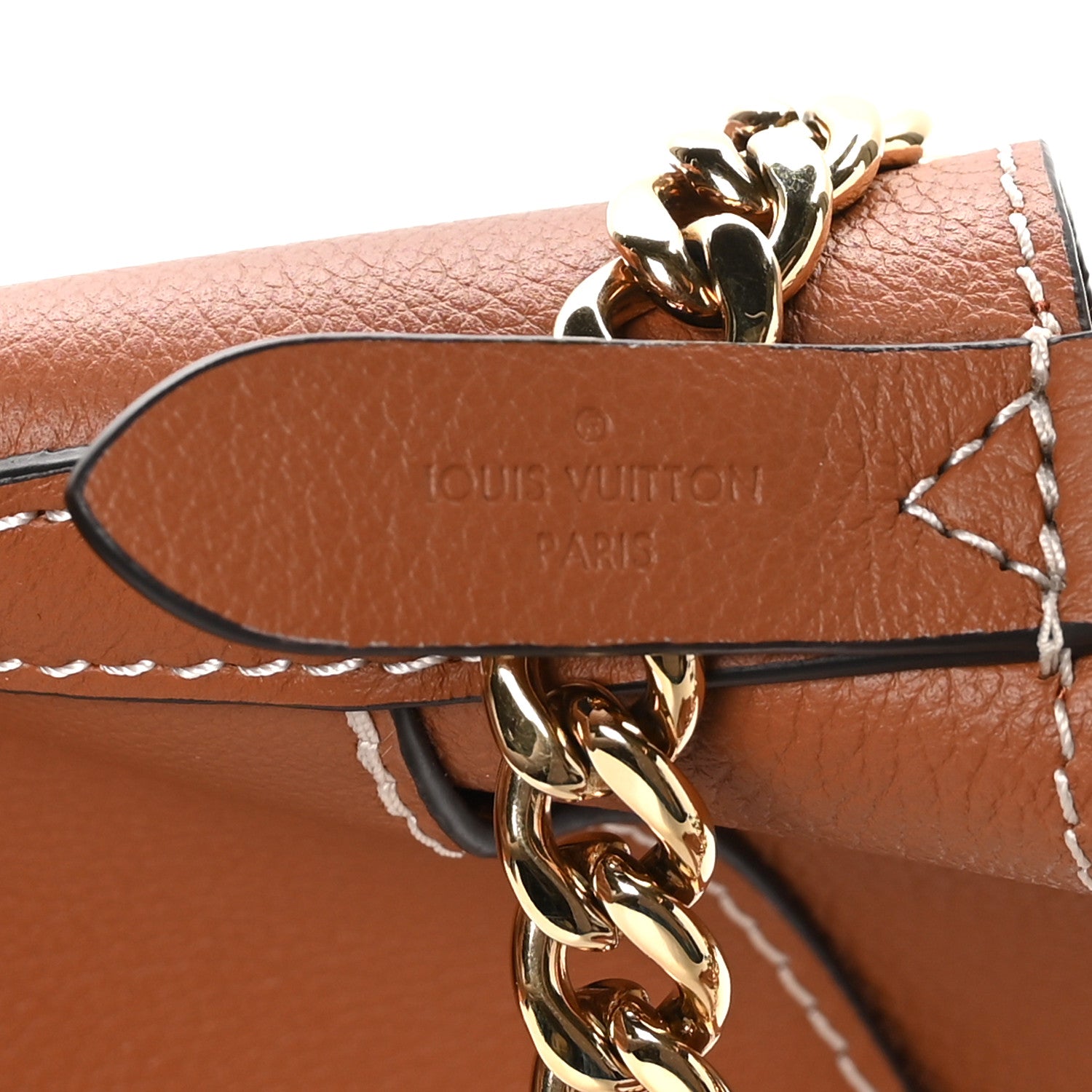 Louis Vuitton Calfskin Lock and Walk Bucket Cognac 6 of 11