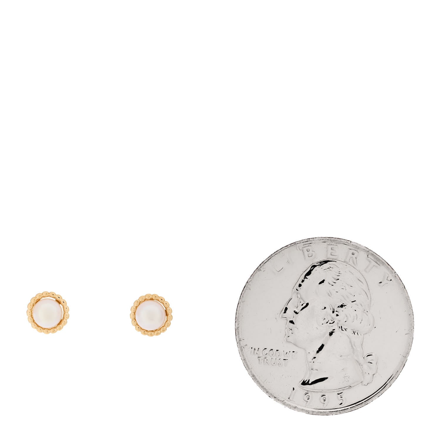 Mikimoto 18K Yellow Gold Pearl 4mm Rope Earrings 2 of 5