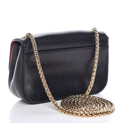 Christian Louboutin Calfskin Heart Sweety Charity Crossbody Bag Black Red 3 of 10