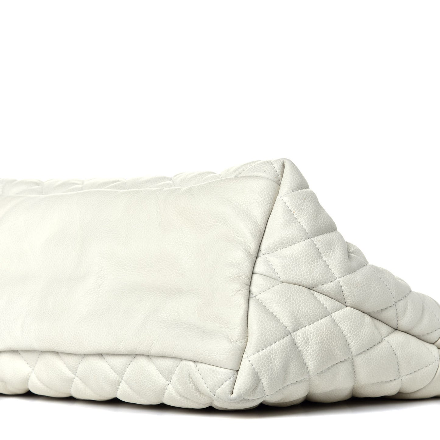 Caviar Quilted Small Coco Cocoon Tote Dark White