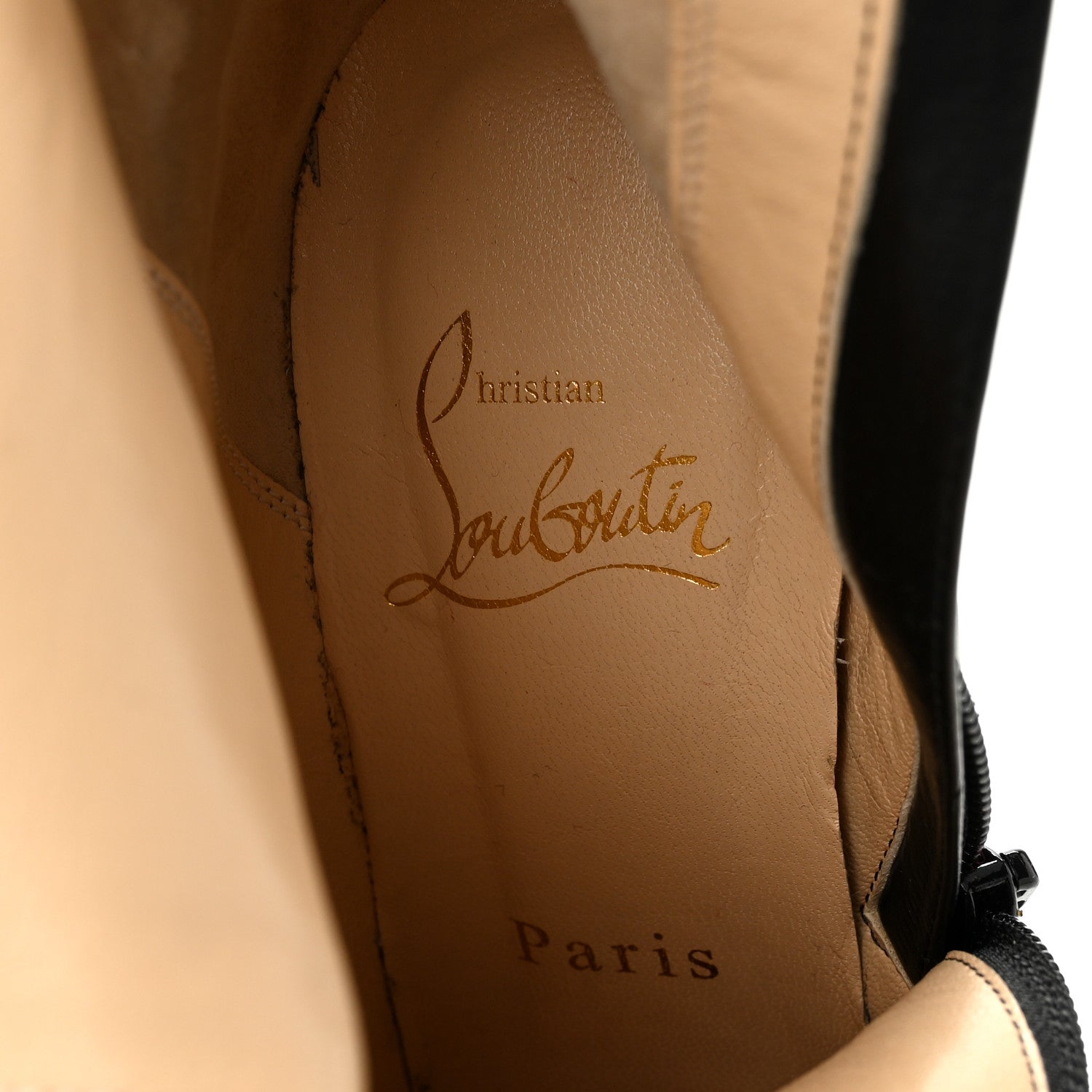 Christian Louboutin Calfskin Bourge Zeppa Tall Boots 36 Black 6 of 8