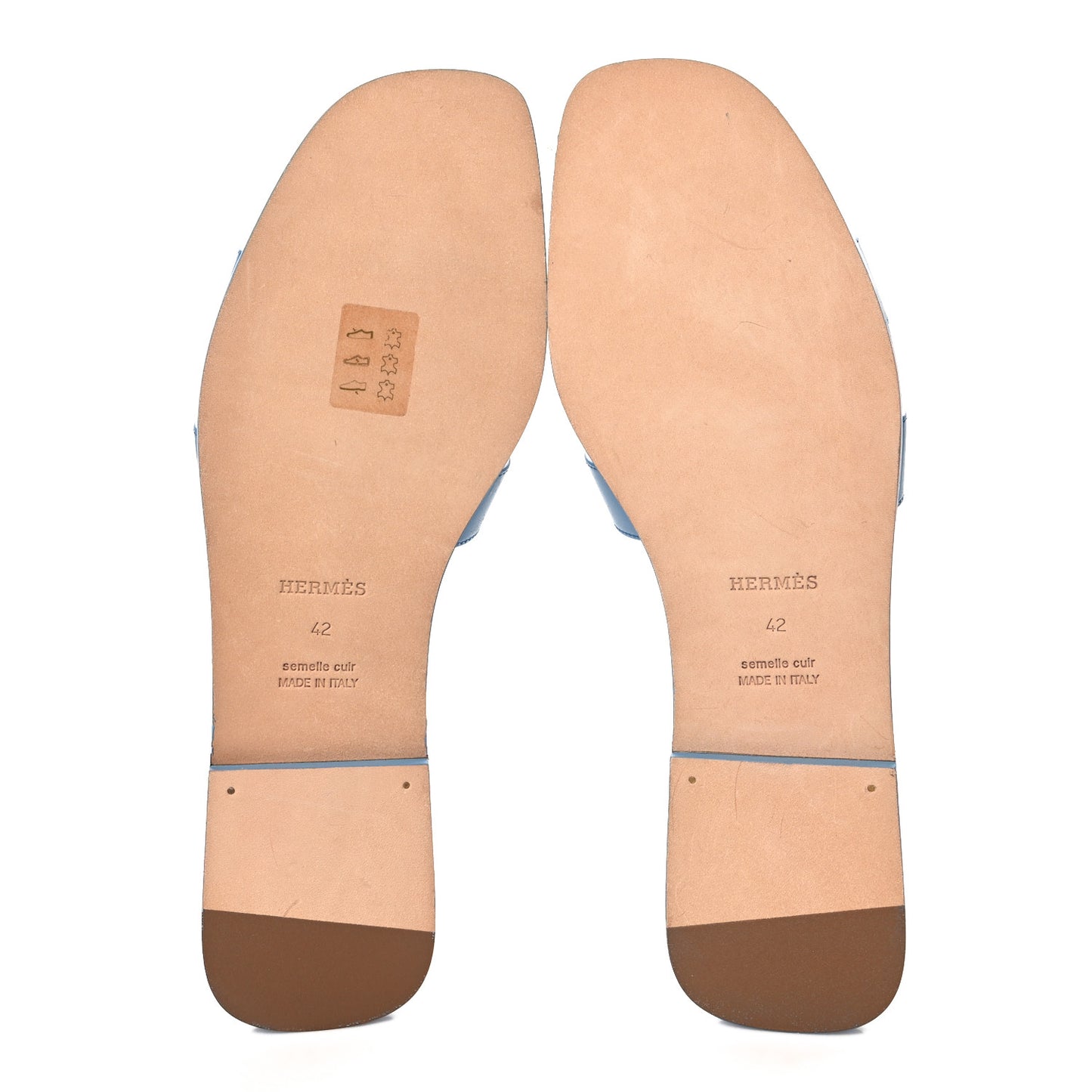 Box Calfskin Oran Sandals 42 Bleu Cameo