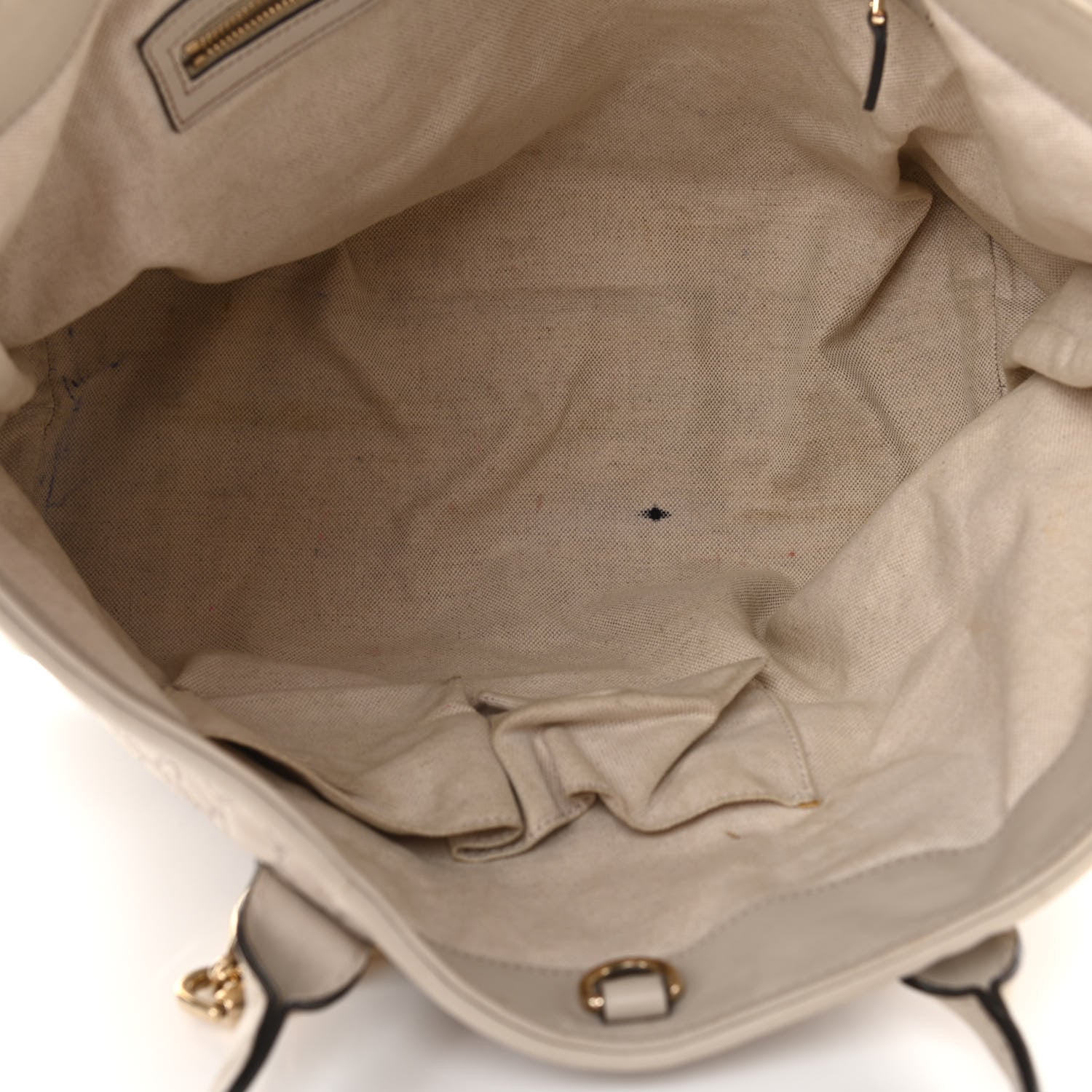 Gucci Guccissima Large Heart Bit Charm Top Handle Tote Off White 5 of 20