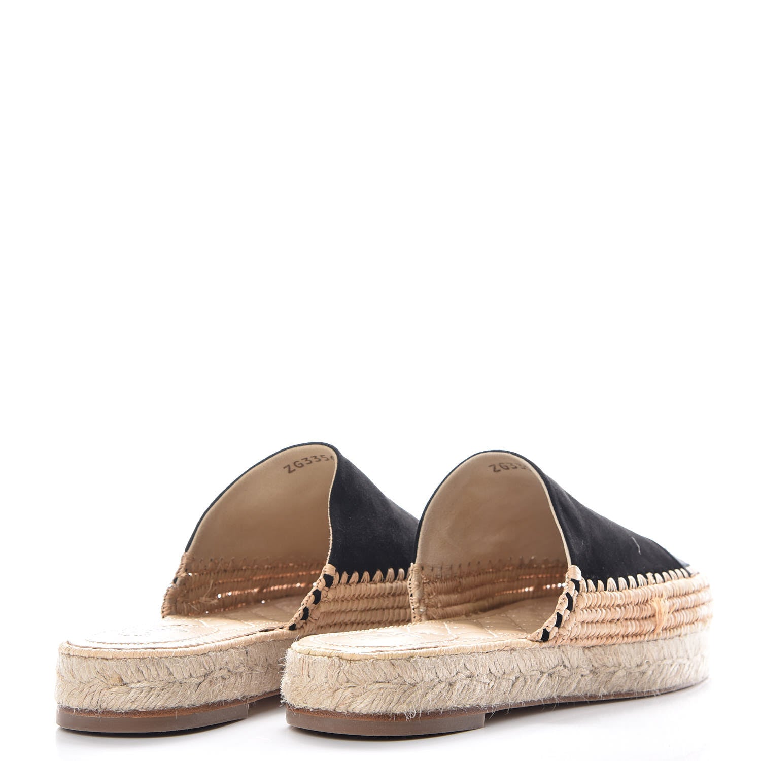 Chanel Suede Grosgrain CC Espadrilles 41 Black 4 of 8