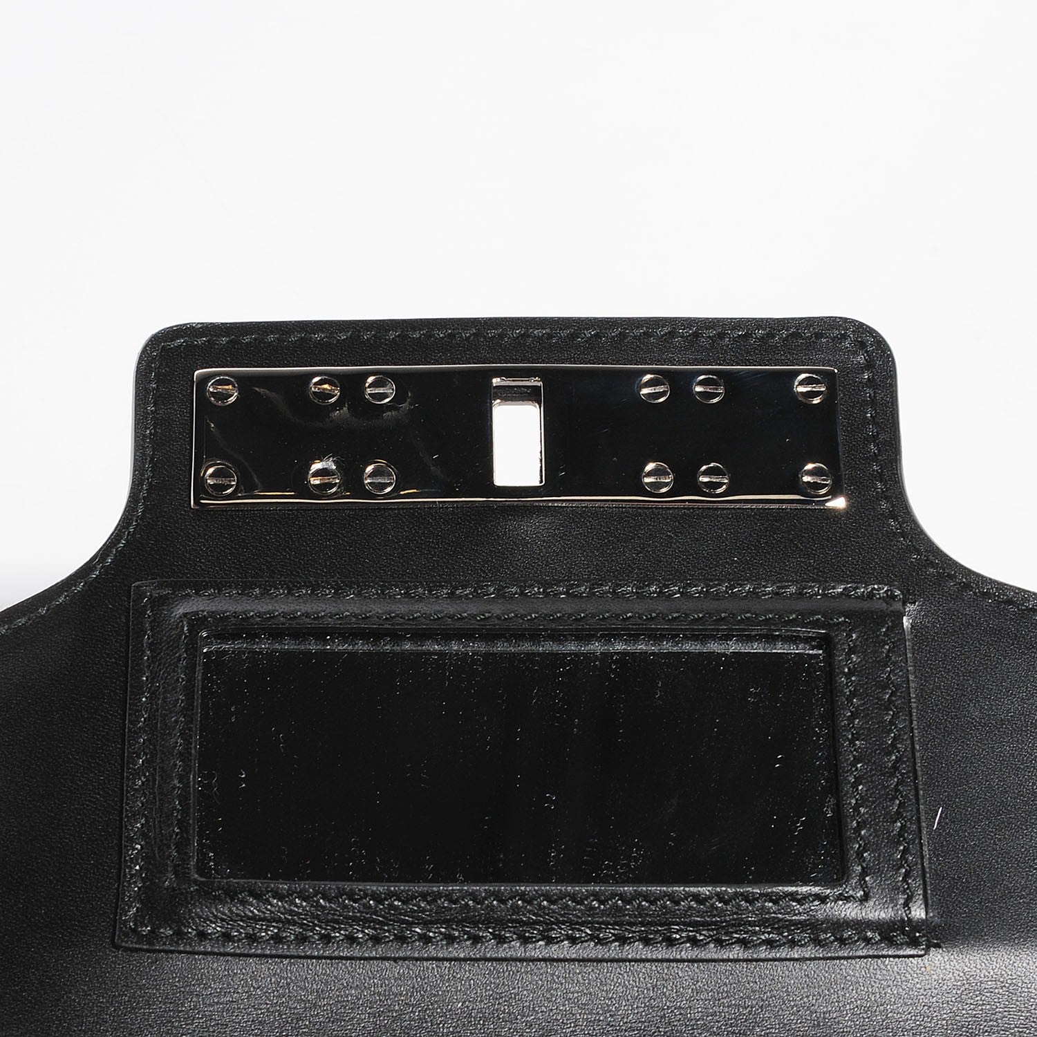 Proenza Schouler Calfskin Embossed Crosshatch PS11 Chain Wallet Black 6 of 7