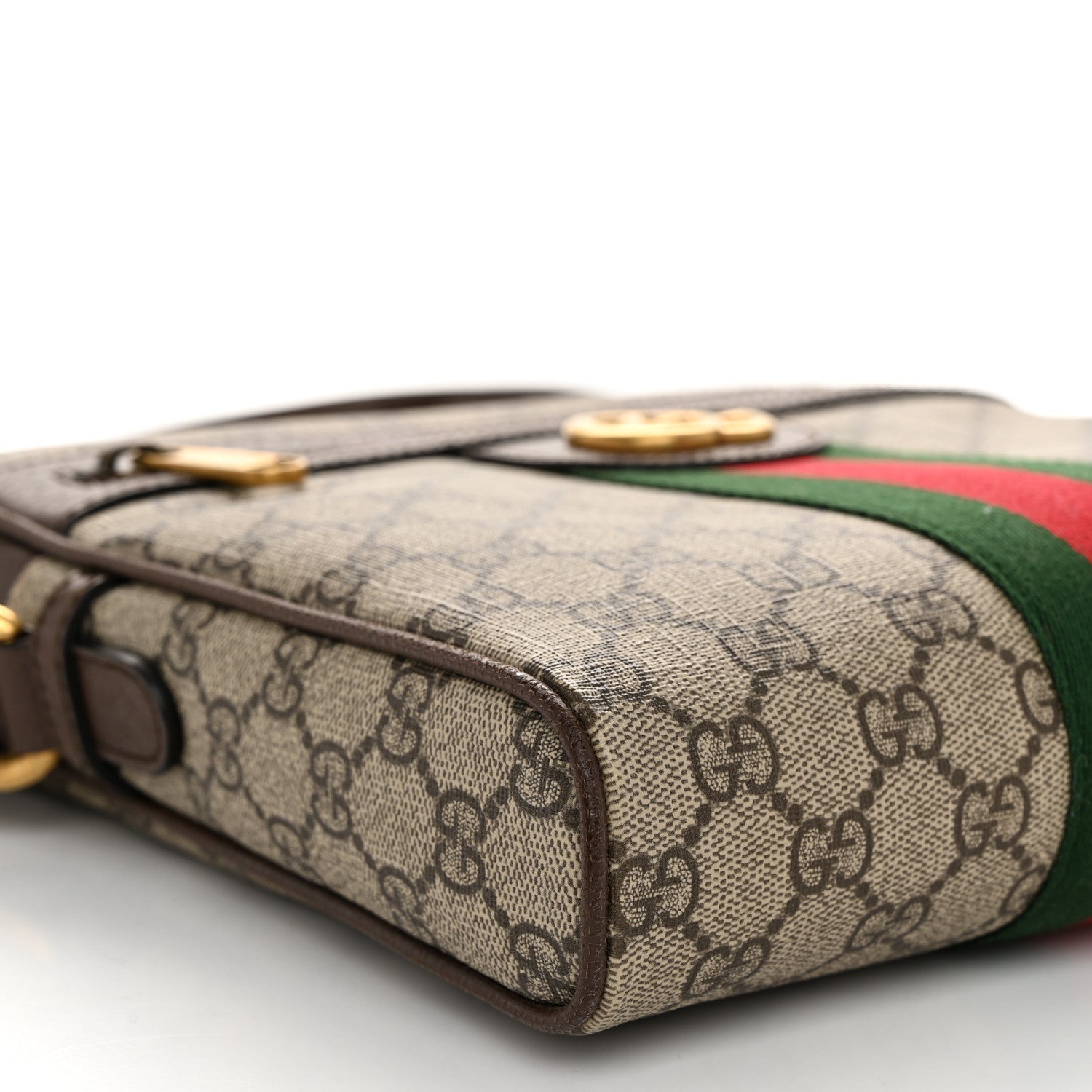 Gucci GG Supreme Monogram Web Small Ophidia Messenger Bag Brown 9 of 10