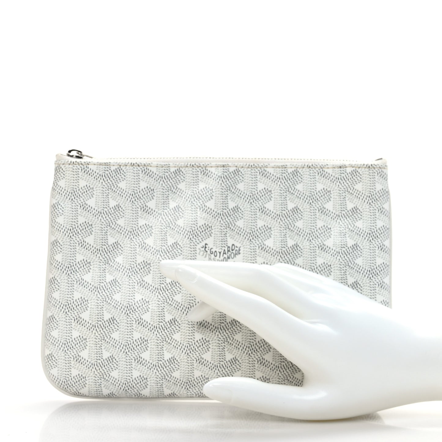 Goyardine Senat Pochette PM White