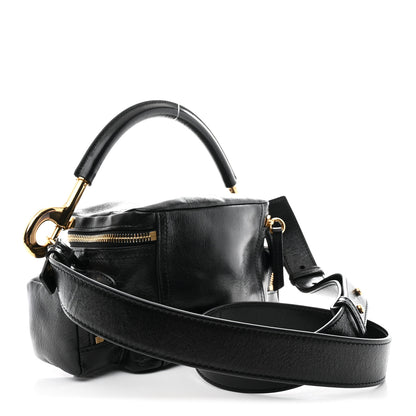 Chloe Shiny Buffalo Small Double Carry Camera Bag Black 3 of 10