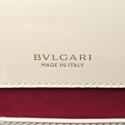 Bulgari Calfskin Small Serpenti Forever Snake Strap Crossbody Bag White Agate 7 of 10