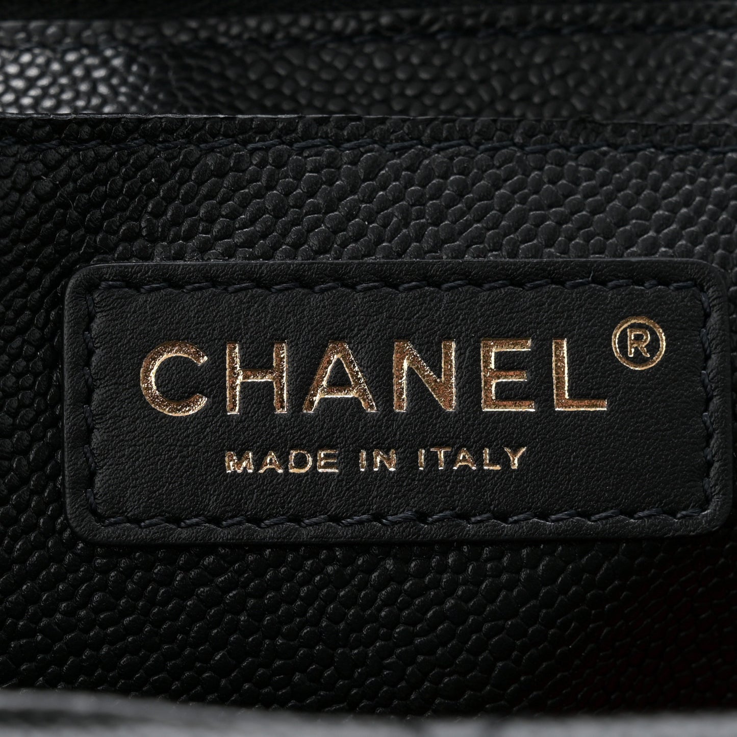 Caviar Quilted Small Shopping Black