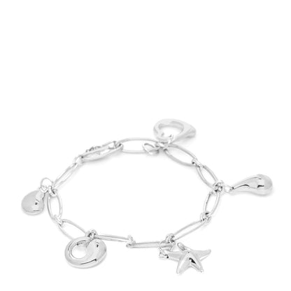 Tiffany Sterling SIlver Elsa Peretti Five Charm Bracelet 1 of 6