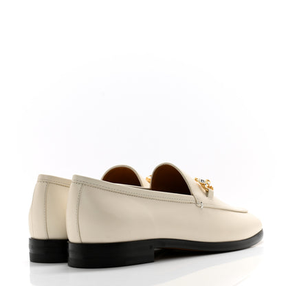 Gucci Malaga Kid Crystal Horsebit Womens Jordaan Loafers 36.5 Mystic White 4 of 9
