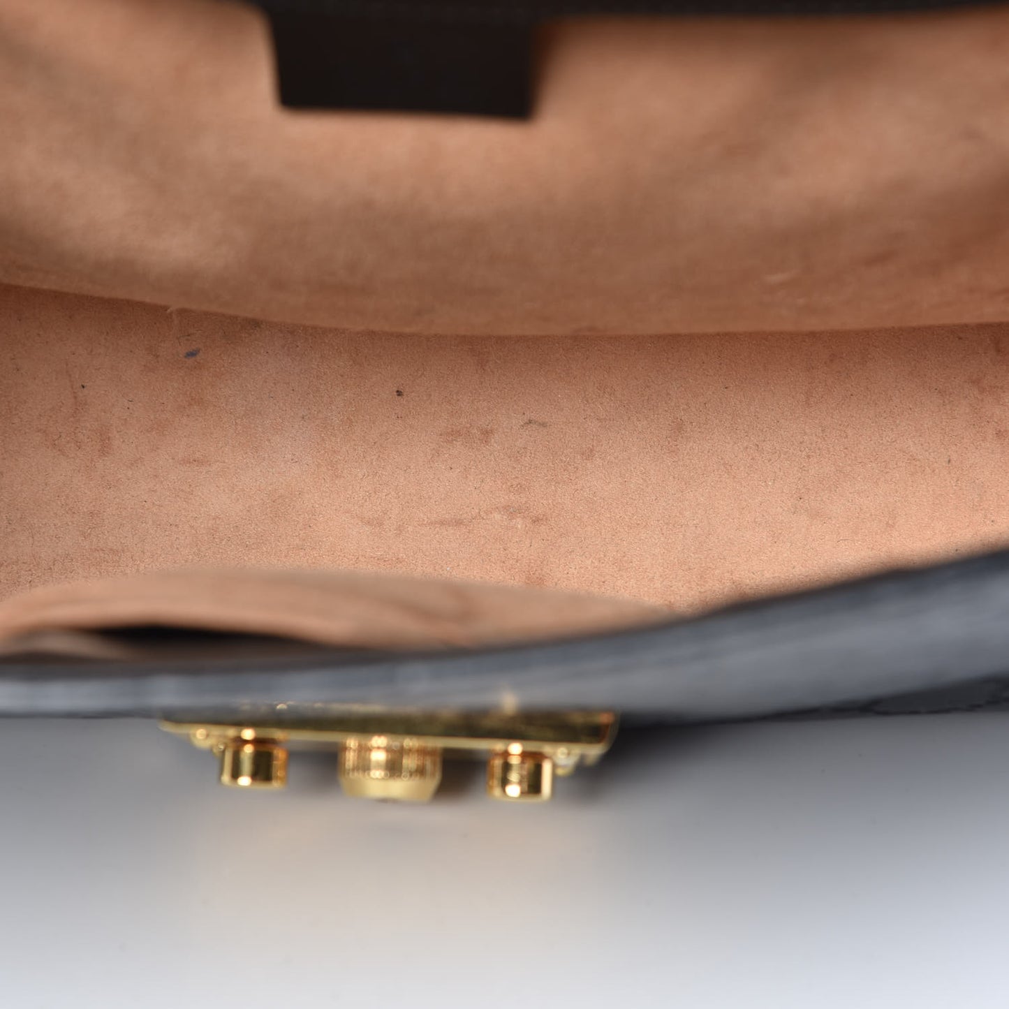 Guccissima Medium Padlock Shoulder Bag Black
